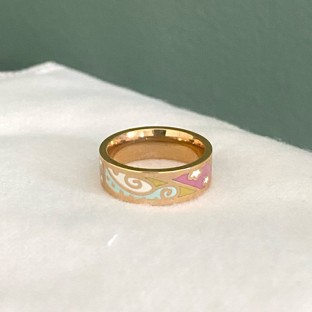 Brand new colorful enamel ring 2